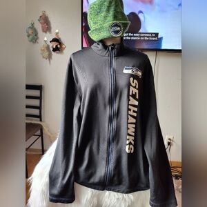 Seahawks Black Jacket And Beanie Bundle